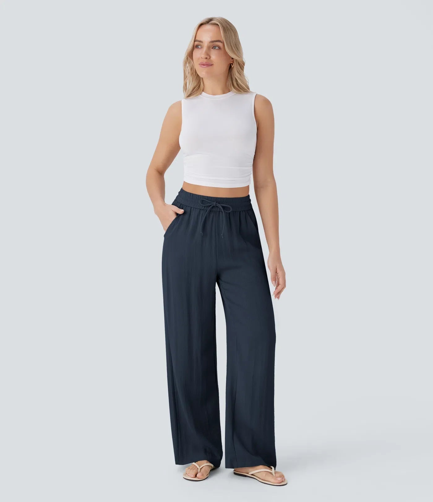 Brigitte | Pantalon en lin confortable et léger avec jambes élégantes