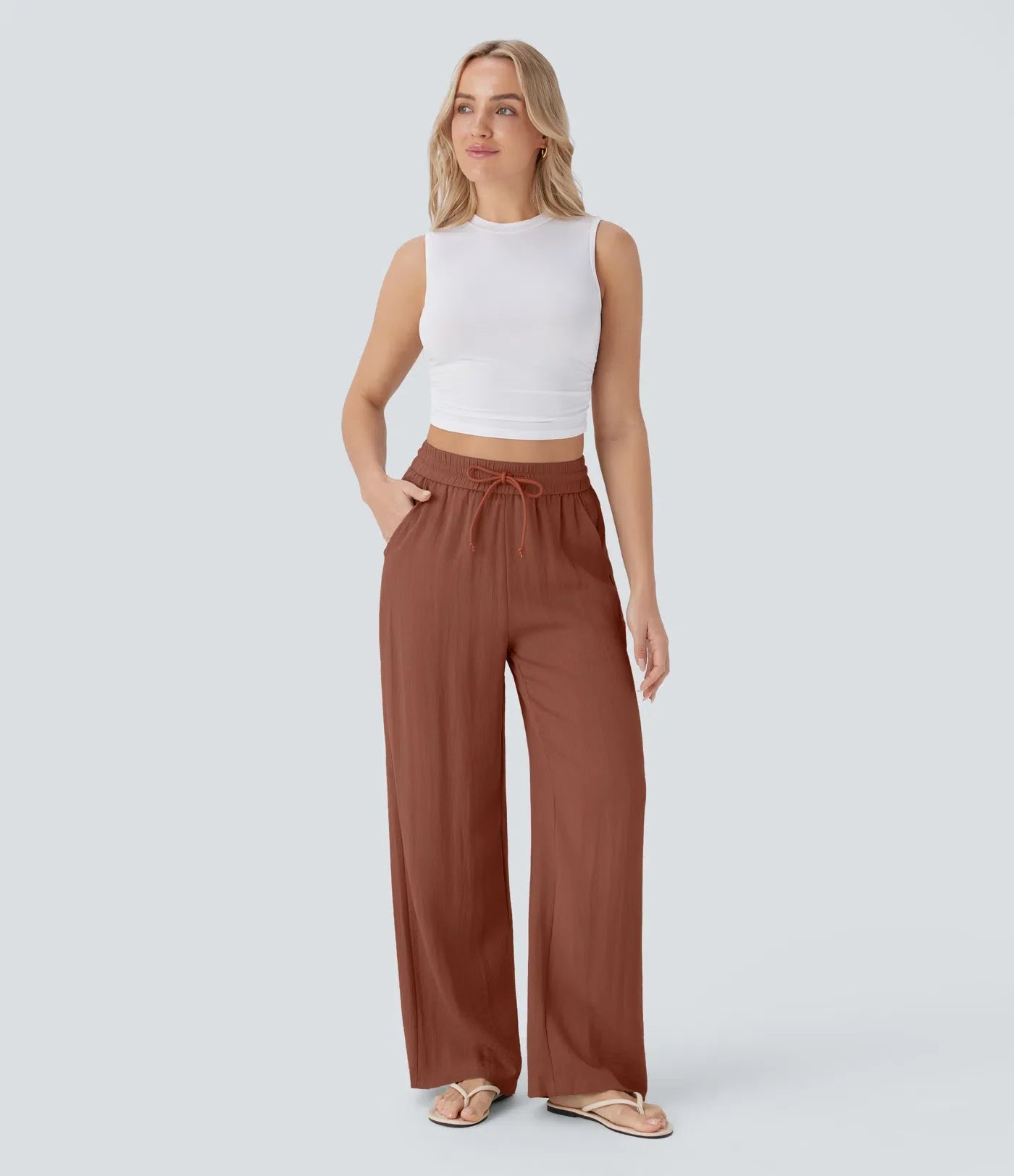 Brigitte | Pantalon en lin confortable et léger avec jambes élégantes