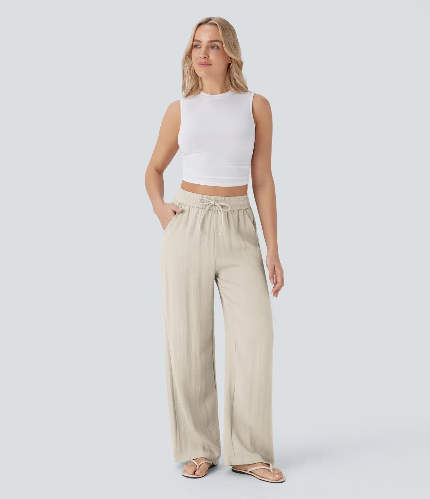 Brigitte | Pantalon en lin confortable et léger avec jambes élégantes