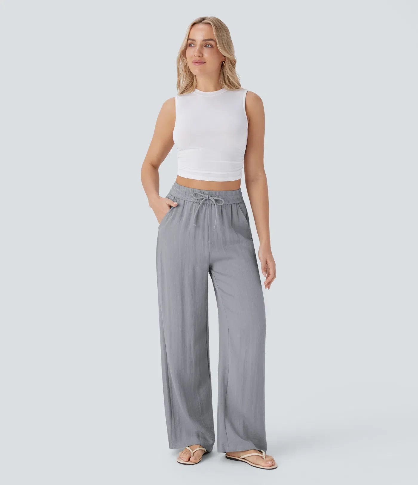 Brigitte | Pantalon en lin confortable et léger avec jambes élégantes