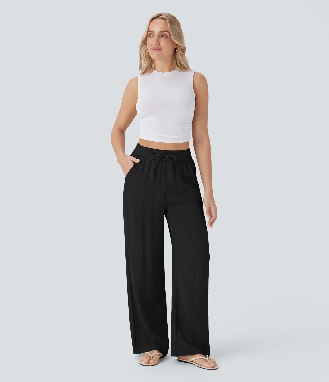 Brigitte | Pantalon en lin confortable et léger avec jambes élégantes