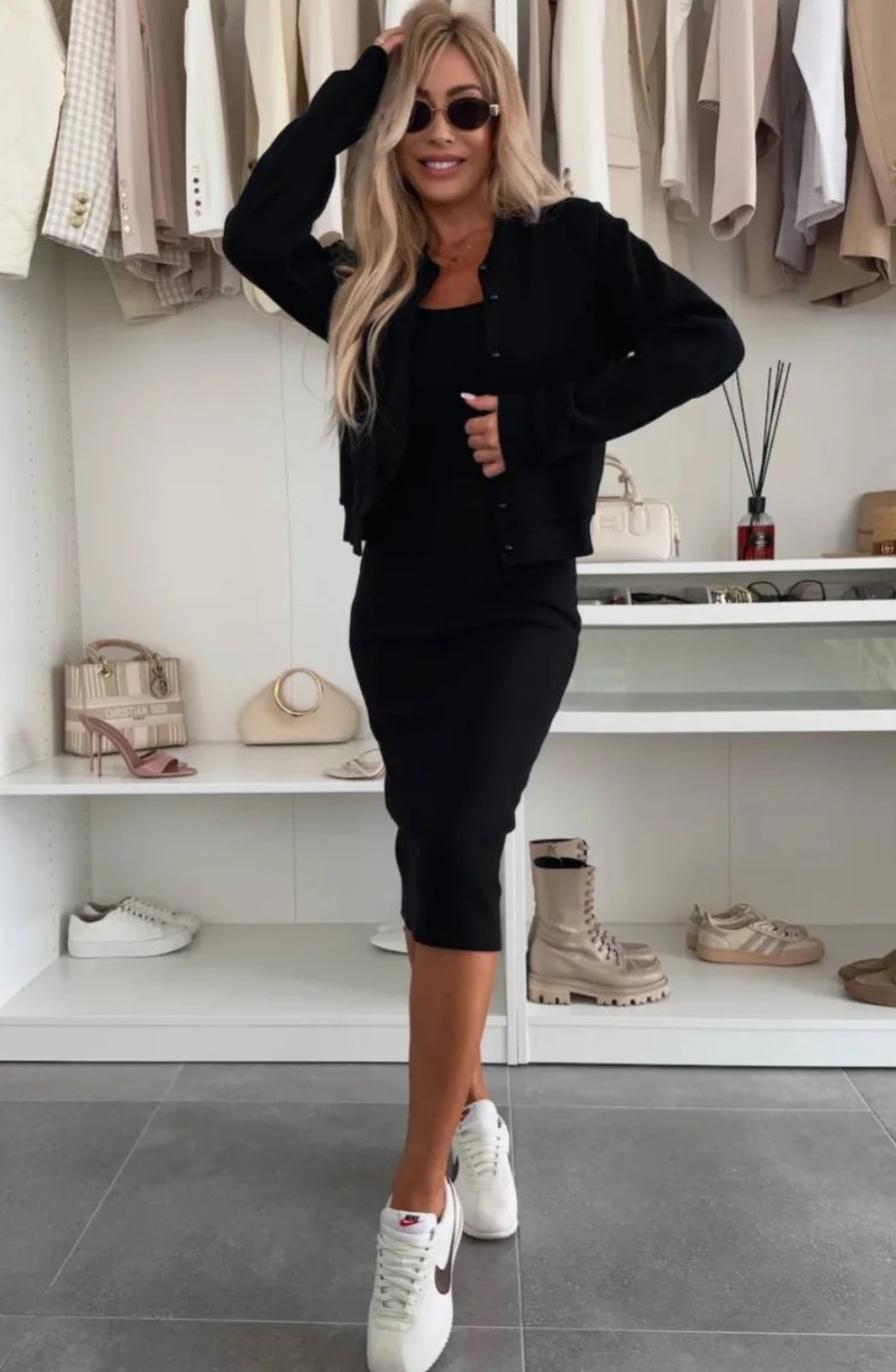 Emma | Ensemble robe midi et bomber