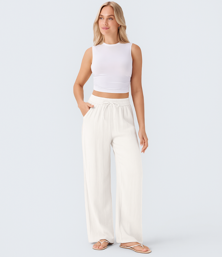 Brigitte | Pantalon en lin confortable et léger avec jambes élégantes