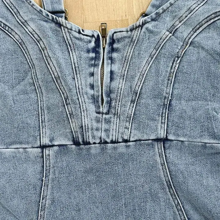 Clara | Robe en denim avec bretelles réglables