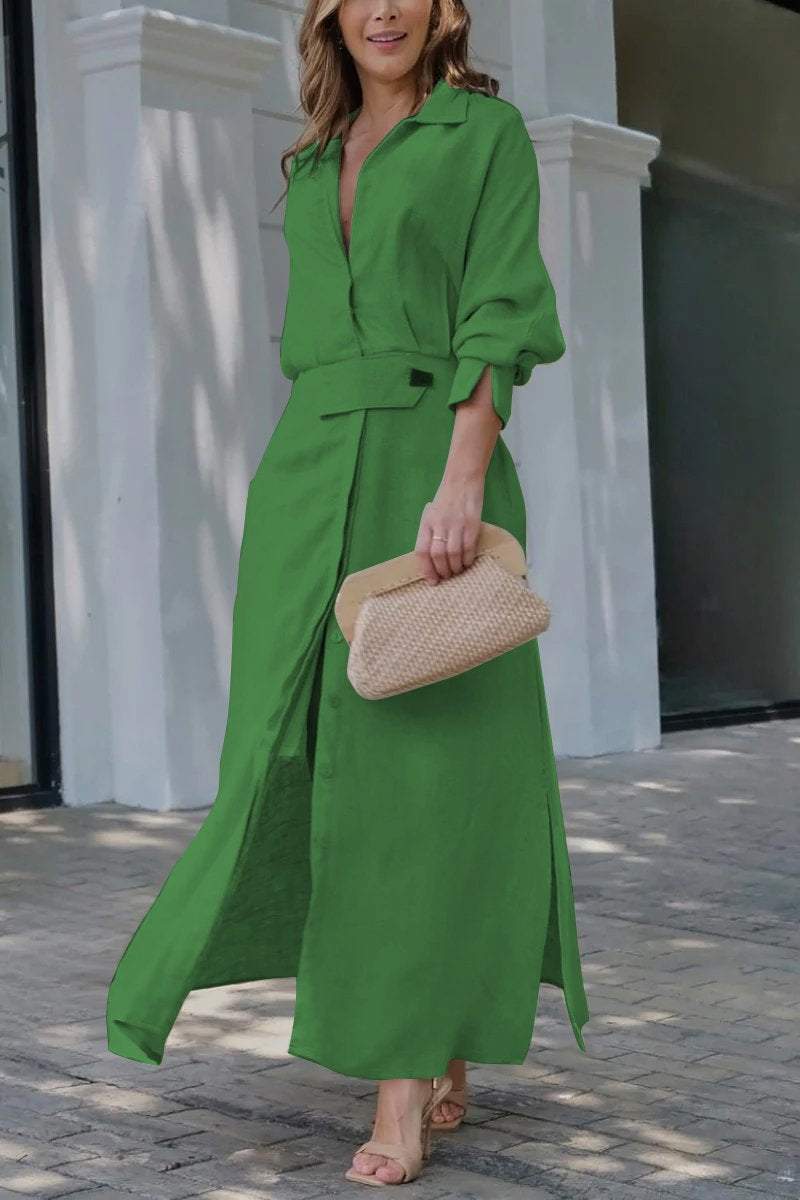 Élise | Robe longue à col en V